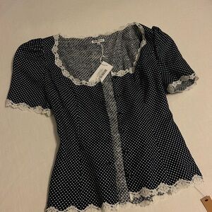 Reformation Anabella Linen Top.